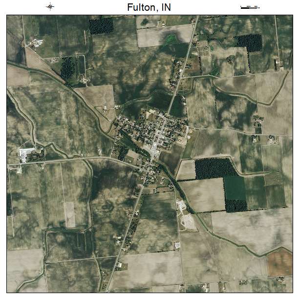 Fulton, IN air photo map