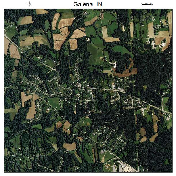 Galena, IN air photo map