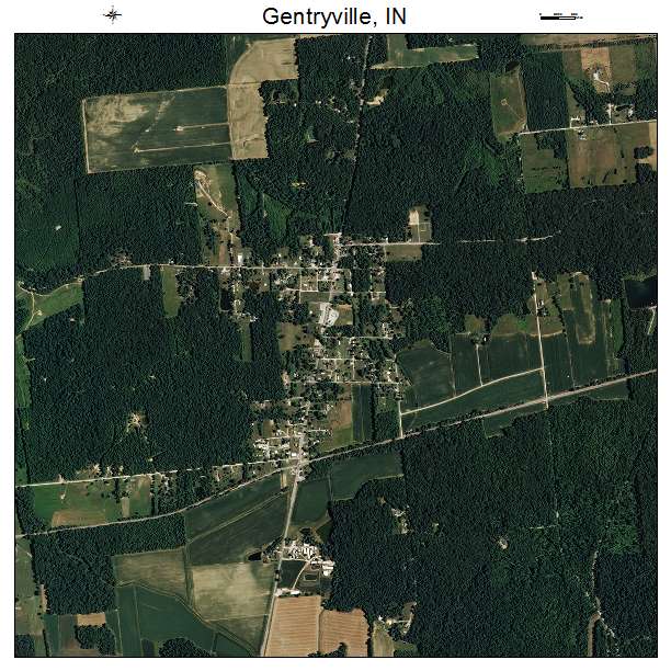 Gentryville, IN air photo map