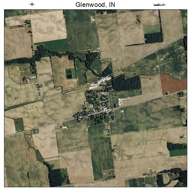 Glenwood, IN air photo map