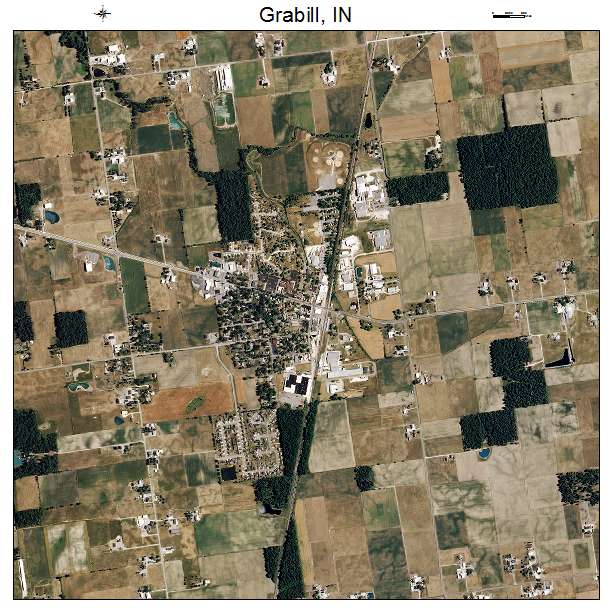 Grabill, IN air photo map