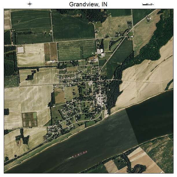 Grandview, IN air photo map