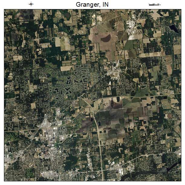 Granger, IN air photo map