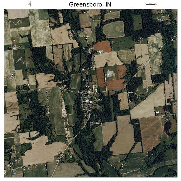 Greensboro, IN air photo map
