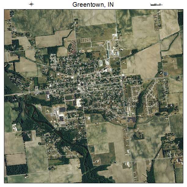 Greentown, IN air photo map