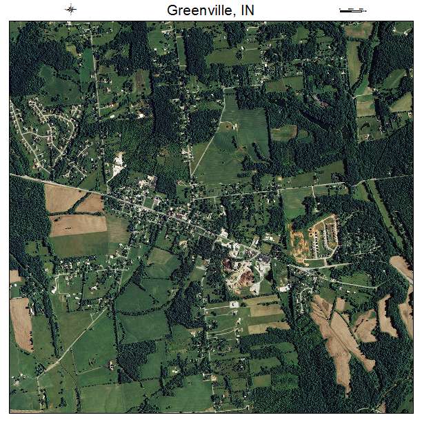 Greenville, IN air photo map