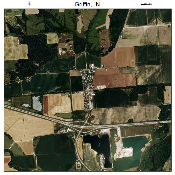 Griffin, IN air photo map