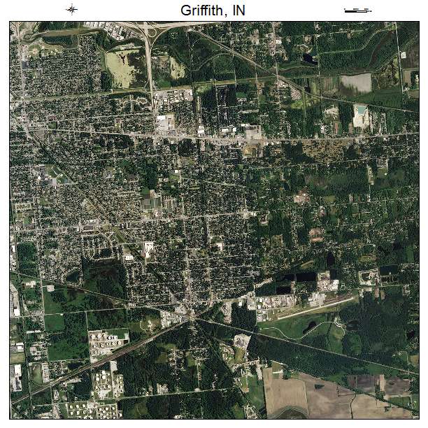 Griffith, IN air photo map