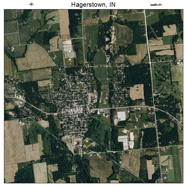 Hagerstown, IN air photo map