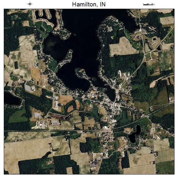 Hamilton, IN air photo map
