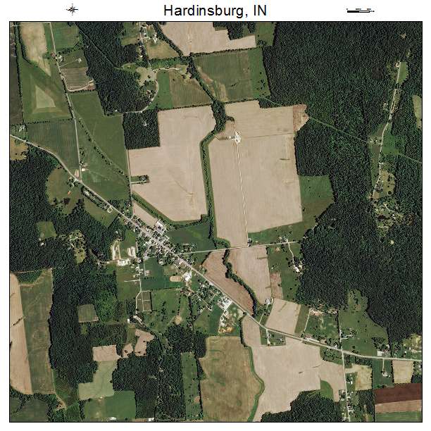 Hardinsburg, IN air photo map