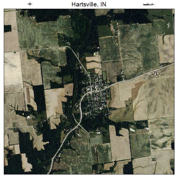 Hartsville, IN air photo map