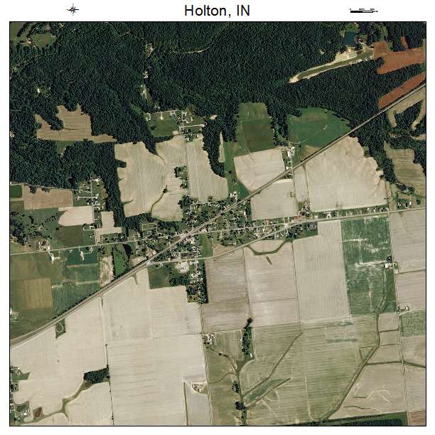 Holton, IN air photo map