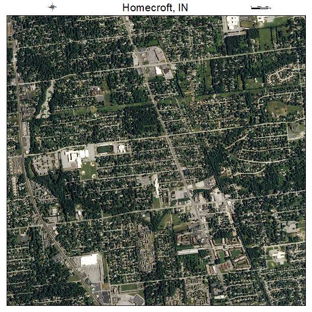 Homecroft, IN air photo map