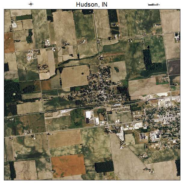 Hudson, IN air photo map