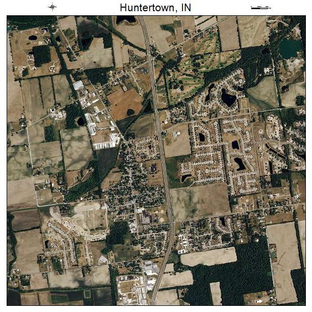 Huntertown, IN air photo map