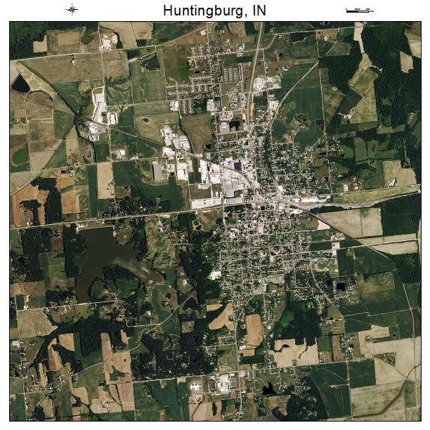 Huntingburg, IN air photo map