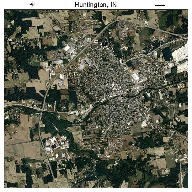 Huntington, IN air photo map