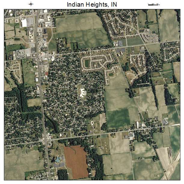 Indian Heights, IN air photo map