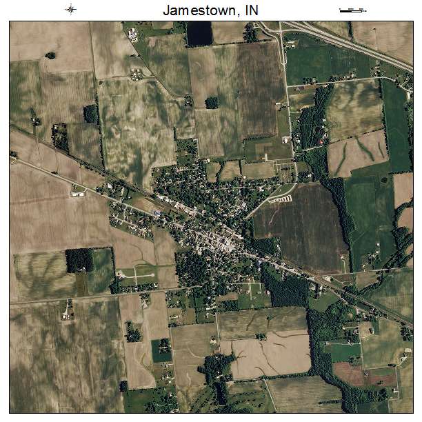Jamestown, IN air photo map