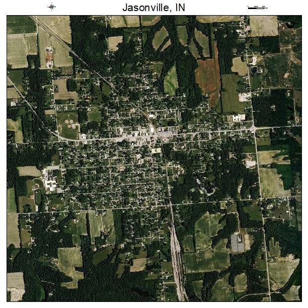 Jasonville, IN air photo map