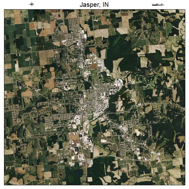 Jasper, IN air photo map