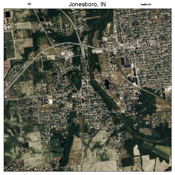 Jonesboro, IN air photo map