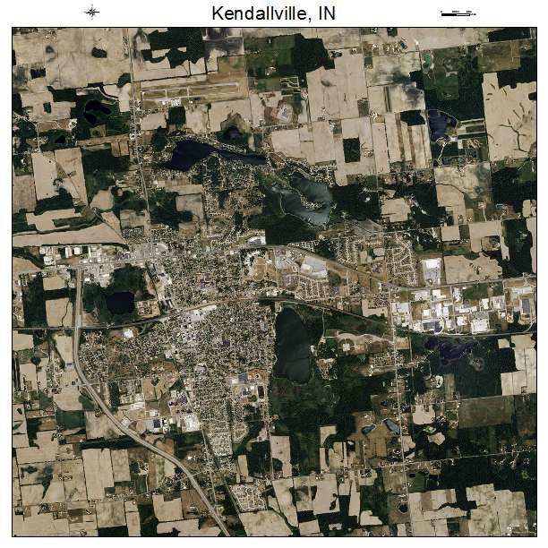 Kendallville, IN air photo map