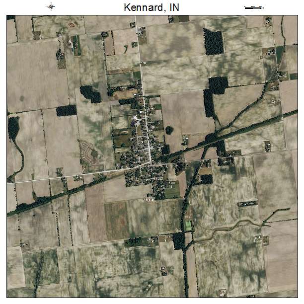 Kennard, IN air photo map