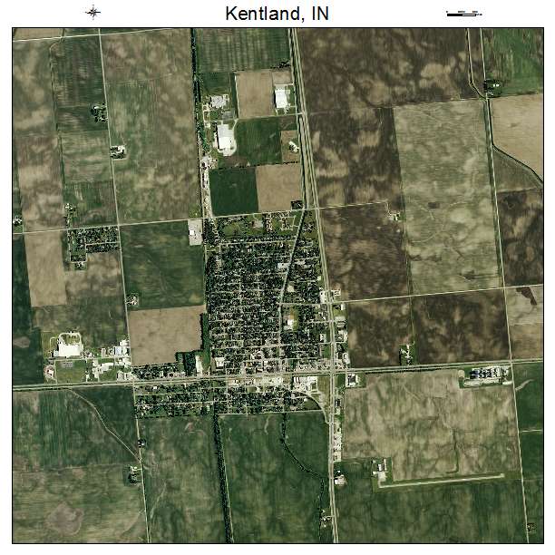 Kentland, IN air photo map