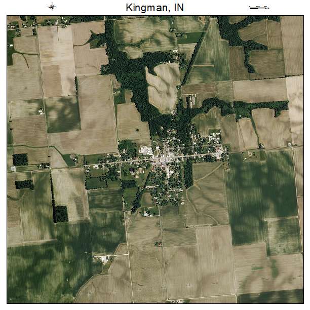 Kingman, IN air photo map