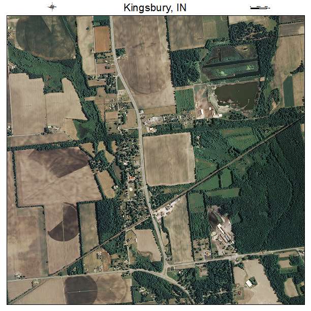 Kingsbury, IN air photo map
