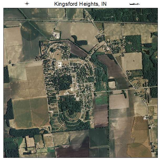 Kingsford Heights, IN air photo map