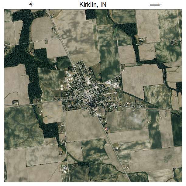 Kirklin, IN air photo map