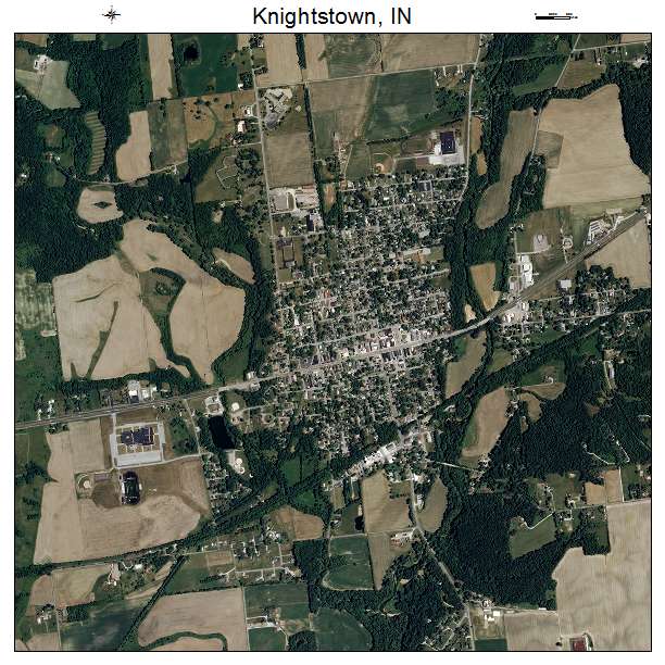 Knightstown, IN air photo map