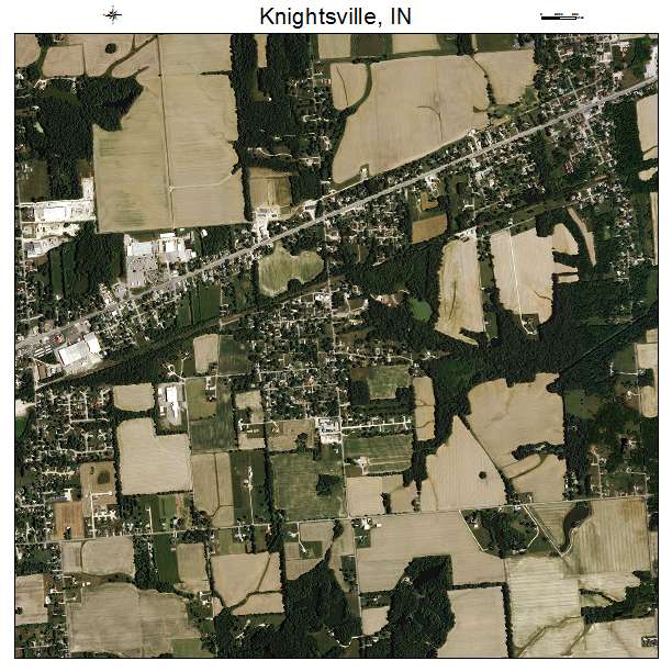 Knightsville, IN air photo map