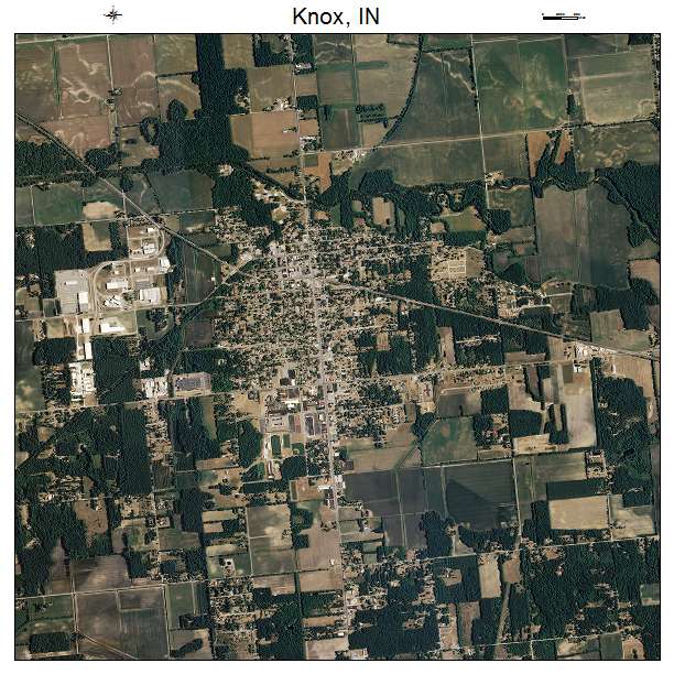 Knox, IN air photo map