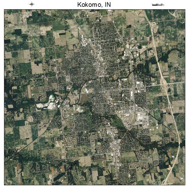 Kokomo, IN air photo map