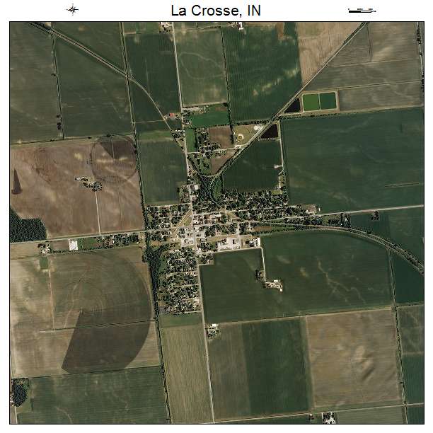 La Crosse, IN air photo map