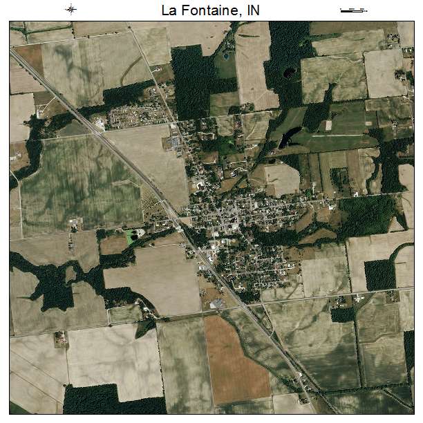 La Fontaine, IN air photo map