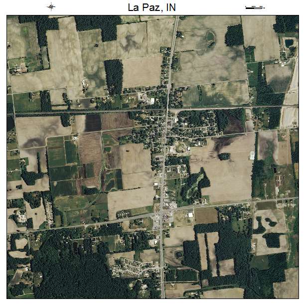 La Paz, IN air photo map
