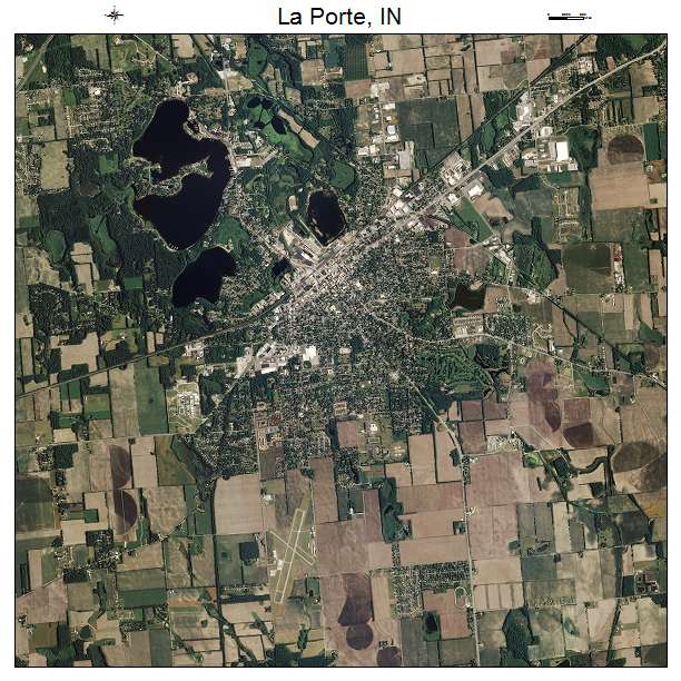 La Porte, IN air photo map