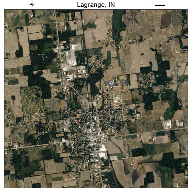 Lagrange, IN air photo map