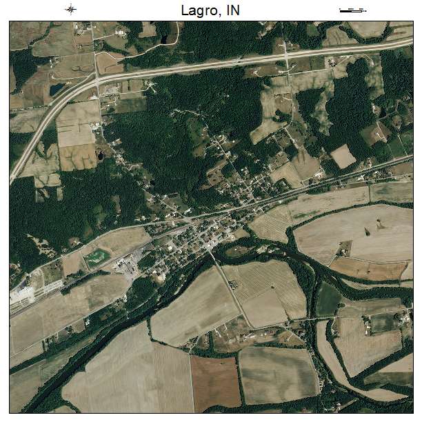 Lagro, IN air photo map