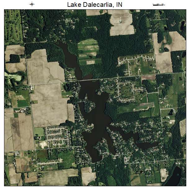 Lake Dalecarlia, IN air photo map