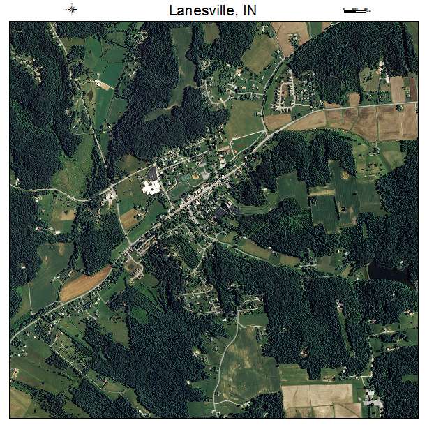 Aerial Photography Map of Lanesville, IN Indiana