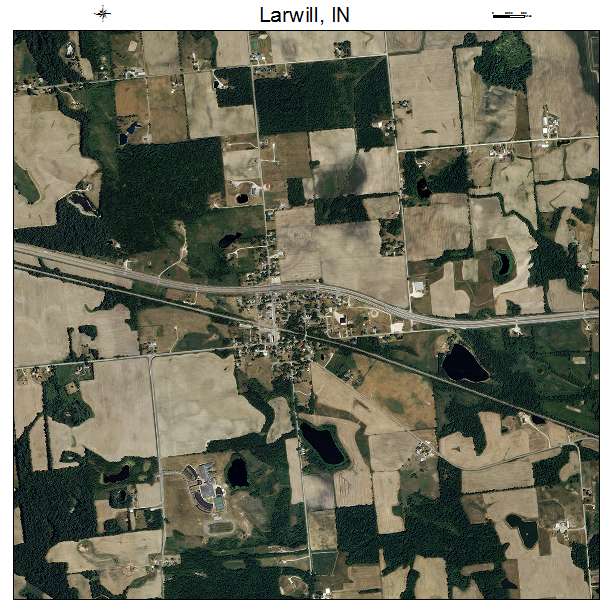 Larwill, IN air photo map