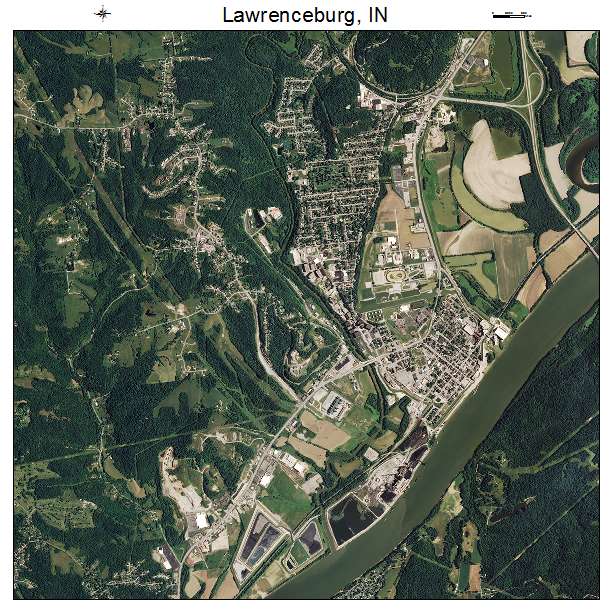 Lawrenceburg, IN air photo map