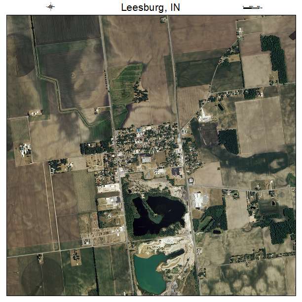 Leesburg, IN air photo map