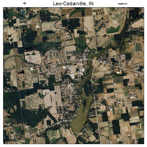 Leo Cedarville, IN air photo map